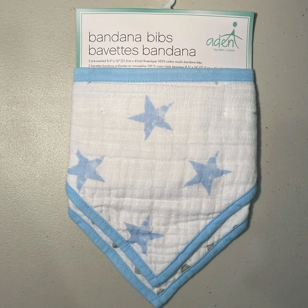 NWT Aden + Anais 2-pack Bandana Bibs